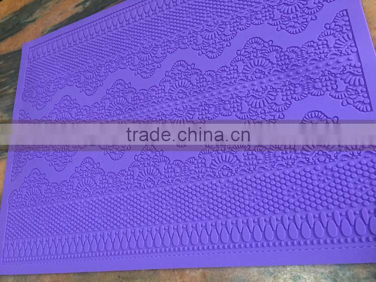Best sale fondant cake lace mat Damascus pattern china supplier