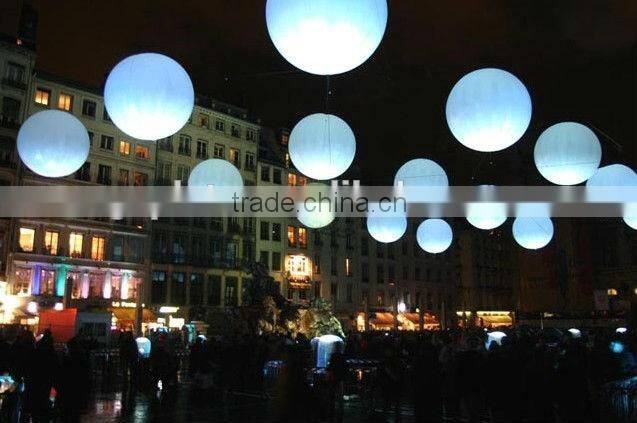 large colourful balloon, led light decoration hanging balloon, inflatable led lighting balloon