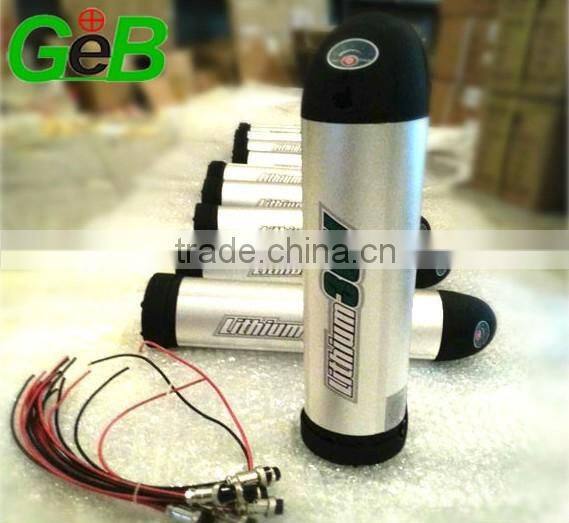 GEB 36v 10ah bottle style ebike battery with long distance and circle life