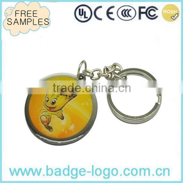 top quality gold meatl key chain