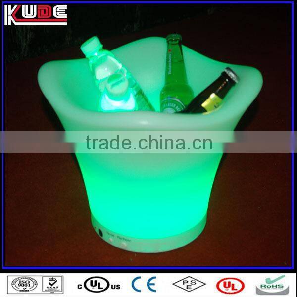 Remote control led lighted plastic ice bucket