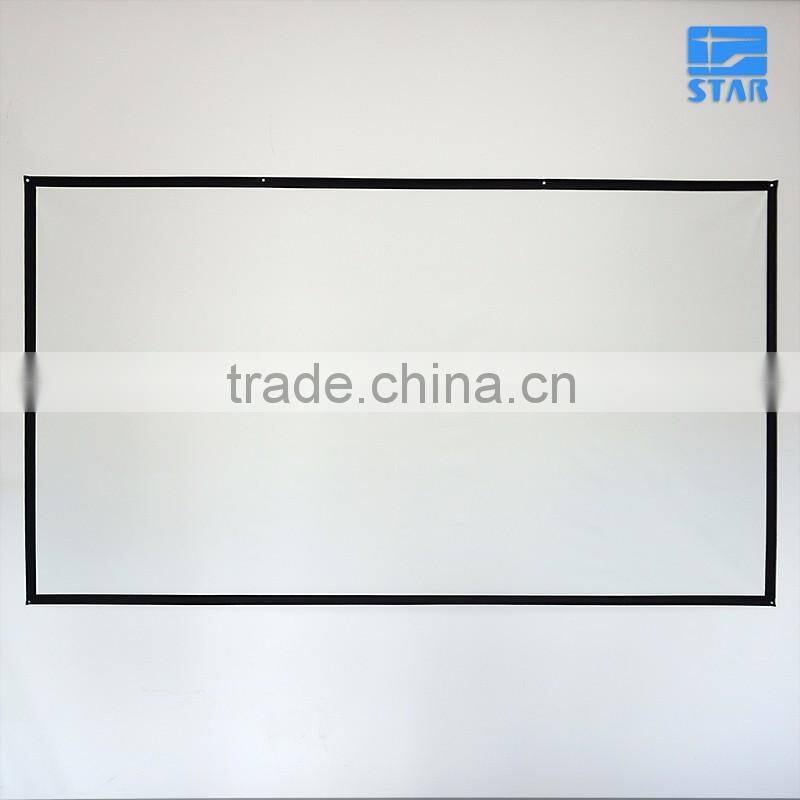100 inch HD Front projection screen with black border / Simple Roll up projection screen
