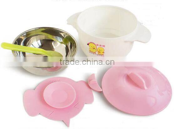 baby suction cup/thermo bowl with thermosensitive spoon FS0017