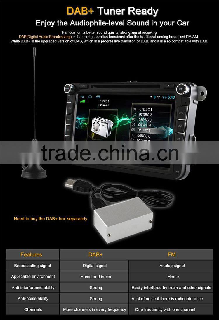 Ownice car Stereo for VW Volkswagen with mp3 player gps audio rds bluetooth multimedia car radio DAB