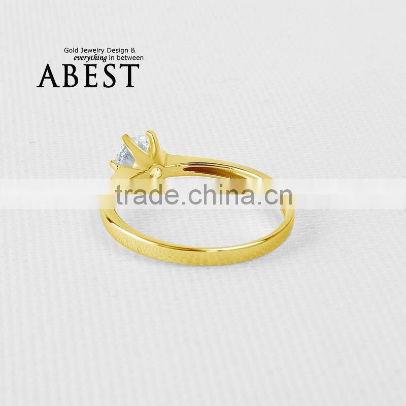 10K Gold Yellow Solitaire Rings Sona nscd Simulated Diamond Ring Jewelry Ring New Wedding Engagement Rings For Women Gift