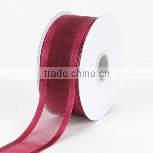 Satin edged organza ribbon for gift package
