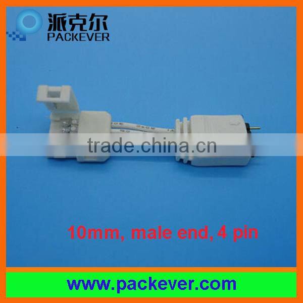 10mm/12mm RGB LED strip 4 pins solder free connector