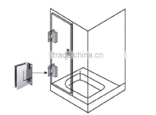 90 degree GB zinc alloy/SS201 adjust shower glass hinges