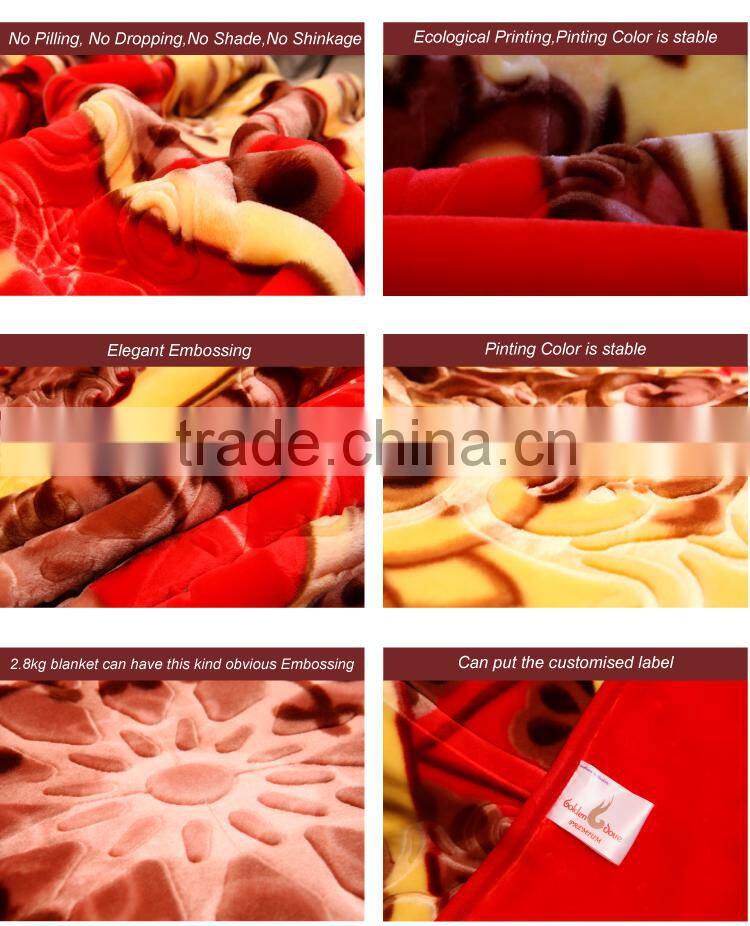 Factory sale blanket and super soft raschel blanket for adults.