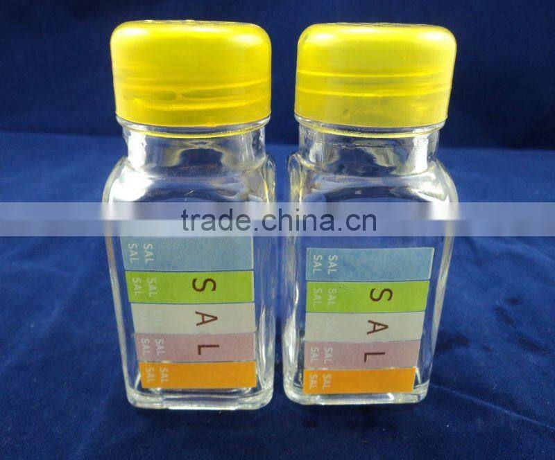 glass salt and pepper stainless steel shaker