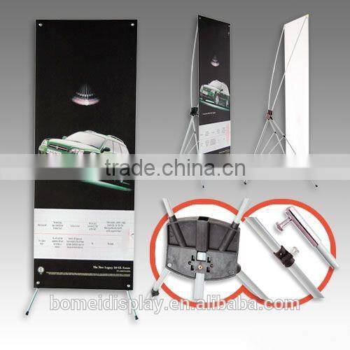 Advertising and display uasage steel material x banner stand system