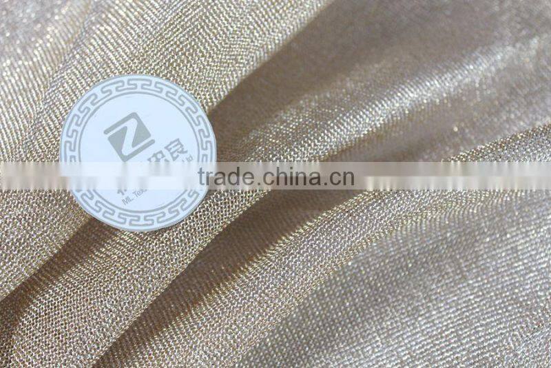 Viscose fabric viscose poly golden fabric new fashion fabric 2016 for women's apparel shinny fabric for girls party dresses