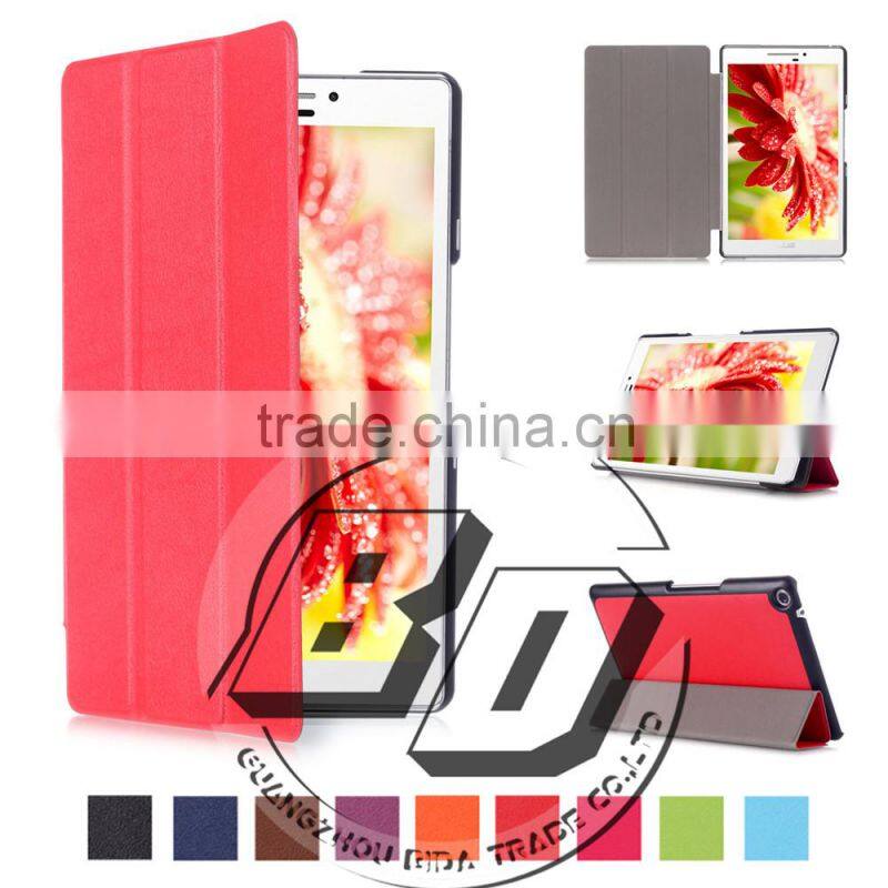Wholesale Popular Threes Folding Leather Tablet Cover Flip Silk Print Case For ASUS zenpad 7 Z370C tablet case fast delivery
