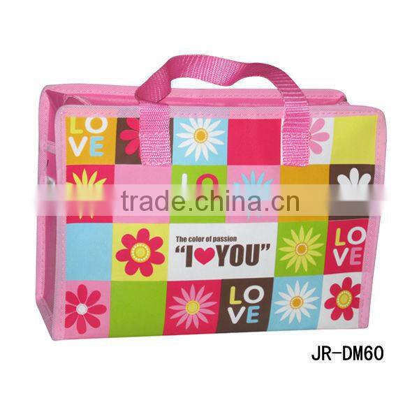 JIRONG PP Non Woven Customized Print Women Handbags Cosmetic Bag Gift Lunch Bag DM60