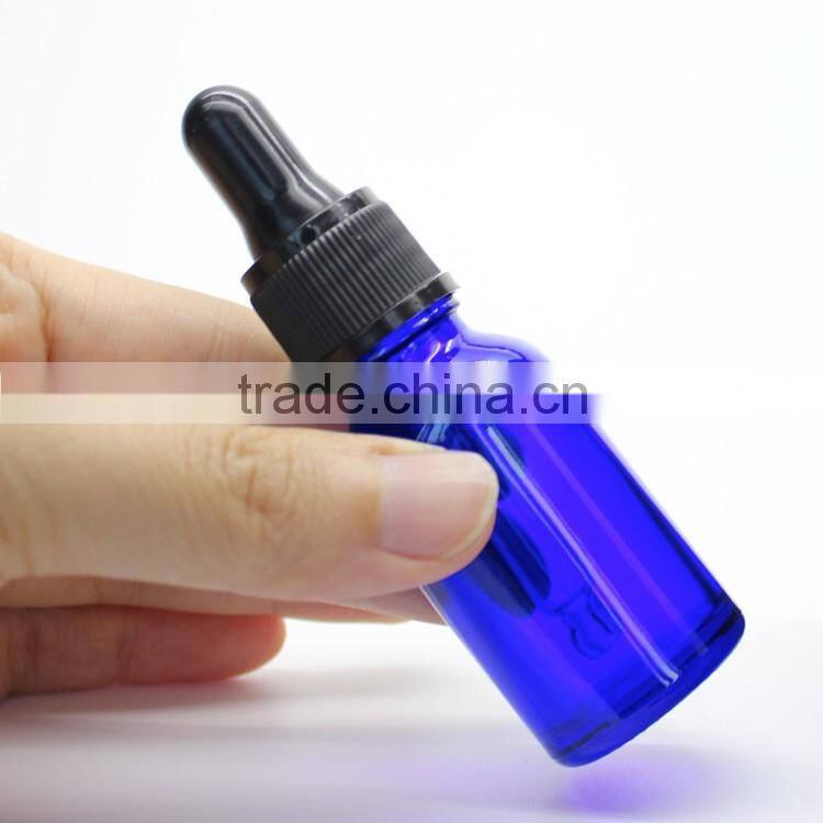 15ml cobalt blue glass dropper bottle with pipettes