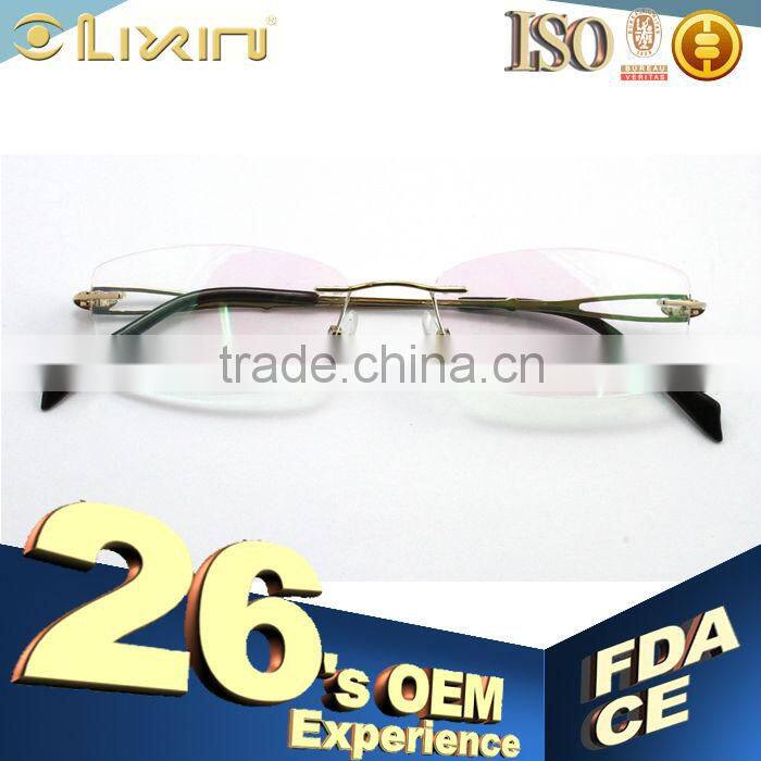 Super Light Fashion Elegant Custom Rimless Titanium Optical Frame 34TA55-5003
