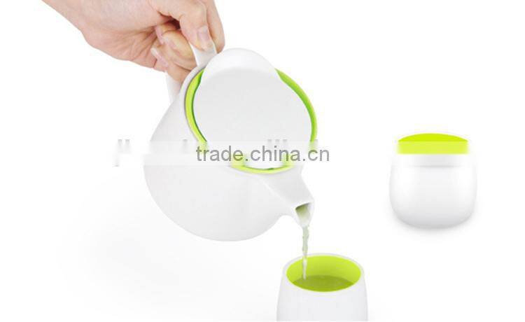 Promotional 5pcs fine white bone china tea set