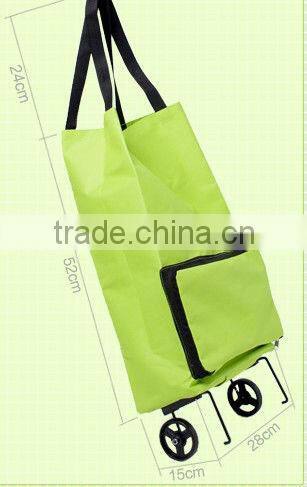 Fashion Wheeled shopping foldable trolley bag