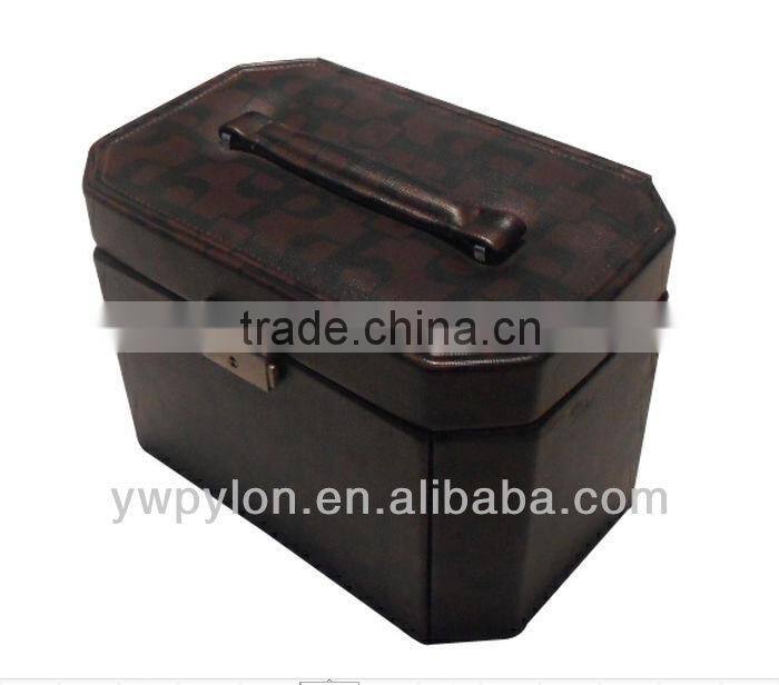 Yellow PU leather jewelry case