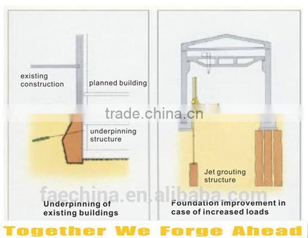 Special hot-sale jet grouting drilling rig equipment with compressed air to cut the soil