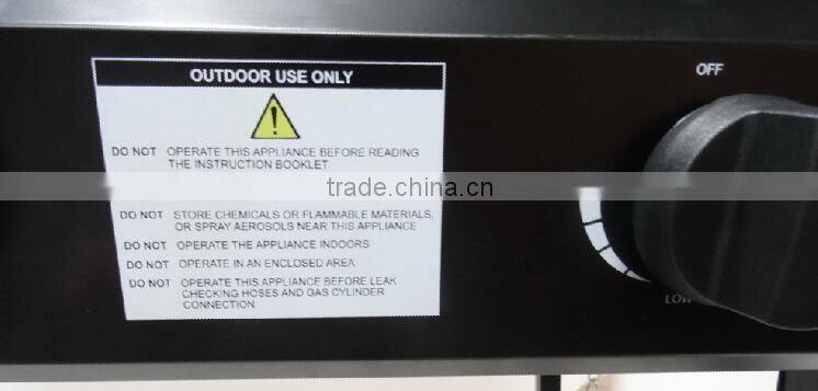 korean restaurant industrial tabletop gas grill with 4 burner