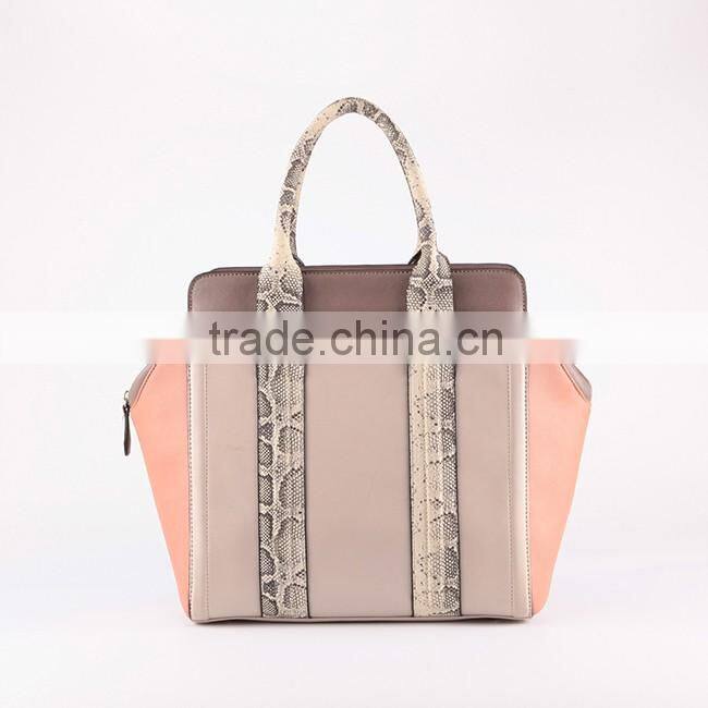 3876 2016 Summer Collection Woman pu synthetic snake skin handbag supplier