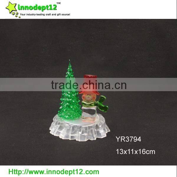 Best selling products acrylic Christmas tree craft, Christmas art craft with led light