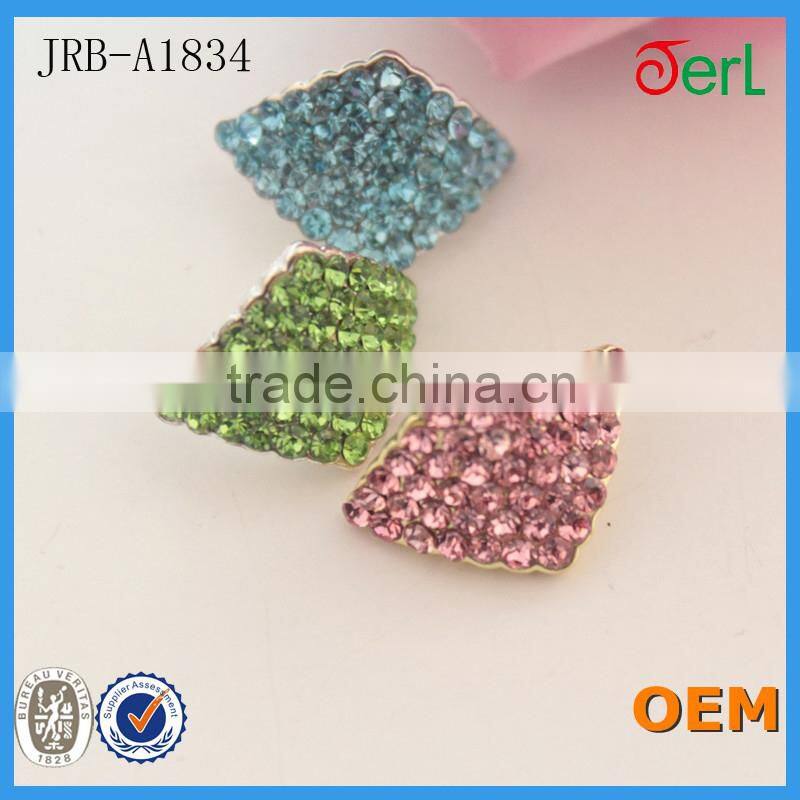 New Crystal Rhinestone Shank Pearl Rhinestone Wedding Button