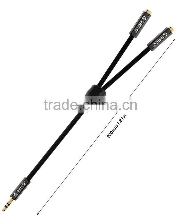 AT2 2 in 1 3.5mm Single Male to 2 Female Stereo Audio Cable 20cm