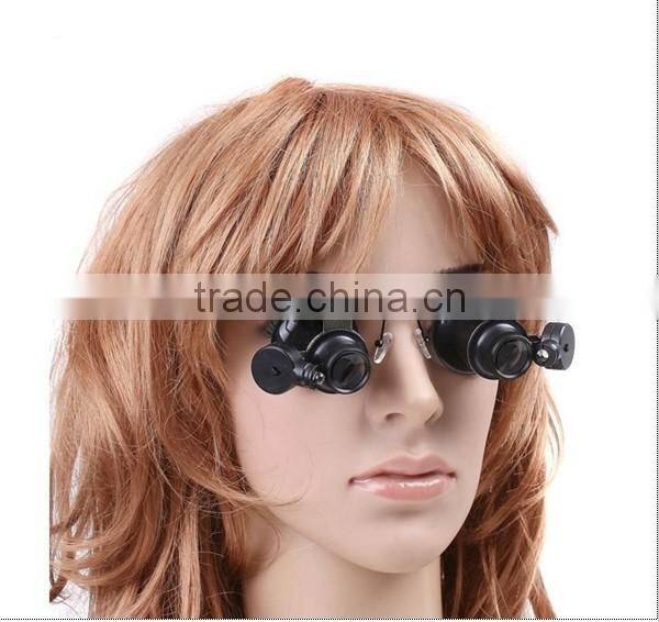 headset glasses type watch repair magnifier with led light magnifier
