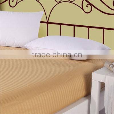 sateen stripe fitted sheet with elastic bed sheet for hotel