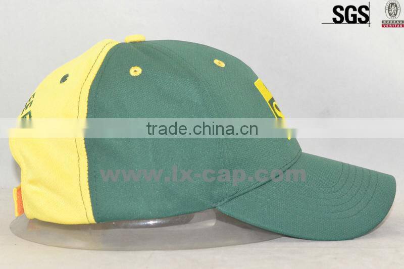 embroidery polyester green cap baseball