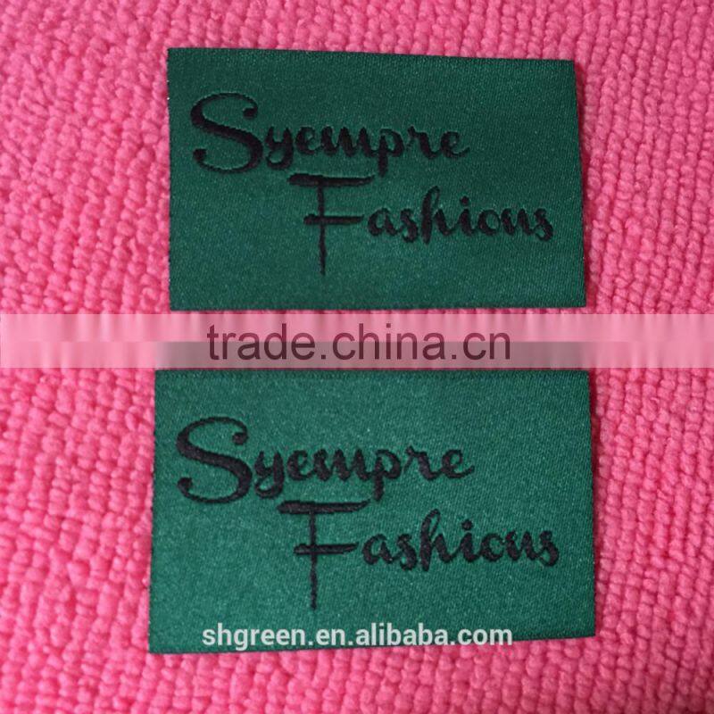 high density weaving clothing patch,taffeta woven label for jersey