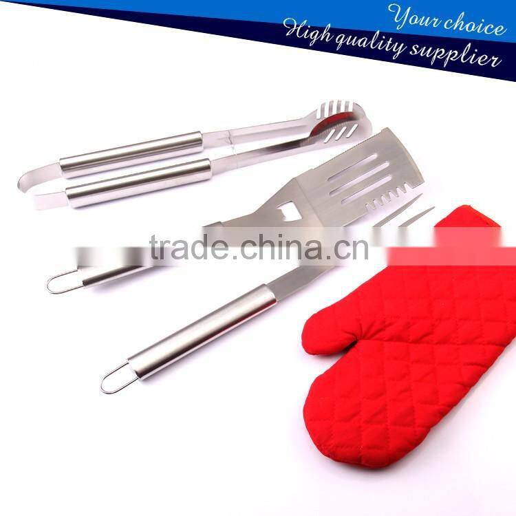 4PCS BBQ Grill Tools set with apron