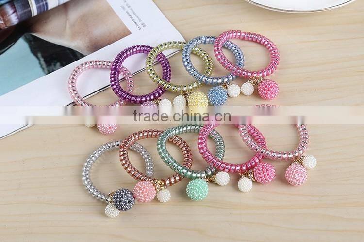 New style fine elastic hair band with ball