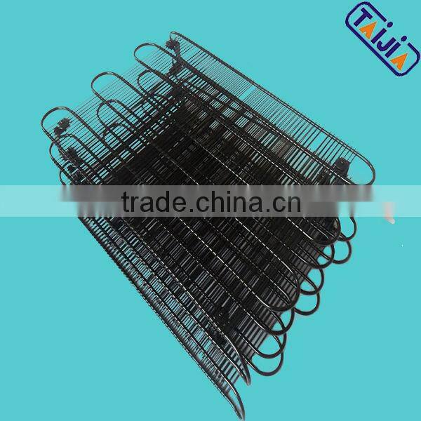 Folding wire tube condenser for freezer