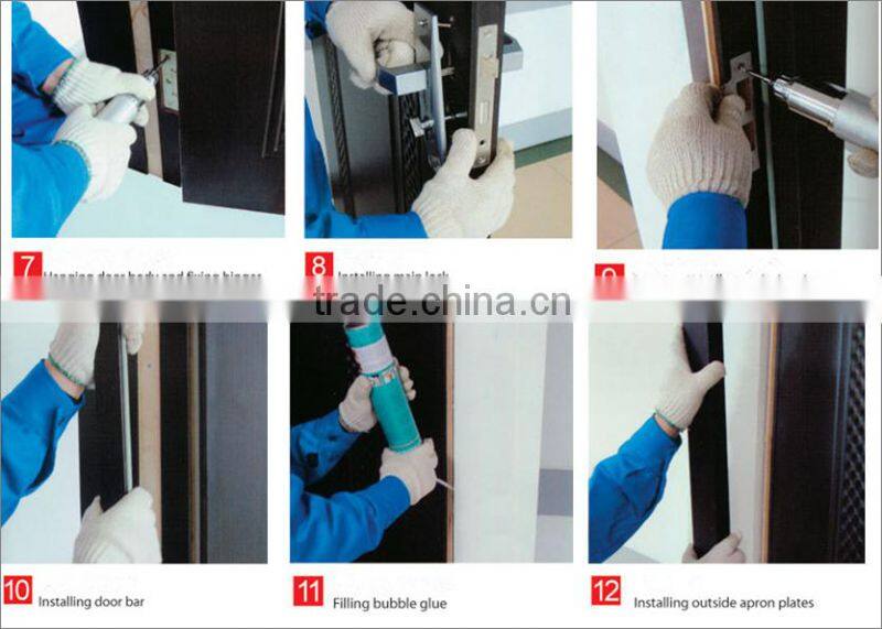 Elegant white PVC materials interior flush doors