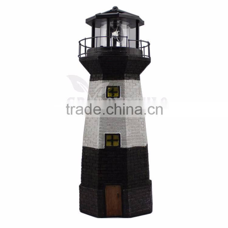 lighting led Solar Lighthouse Outdoor Sculpture, Hand Painted Durable Resin lighting china, led lighting product