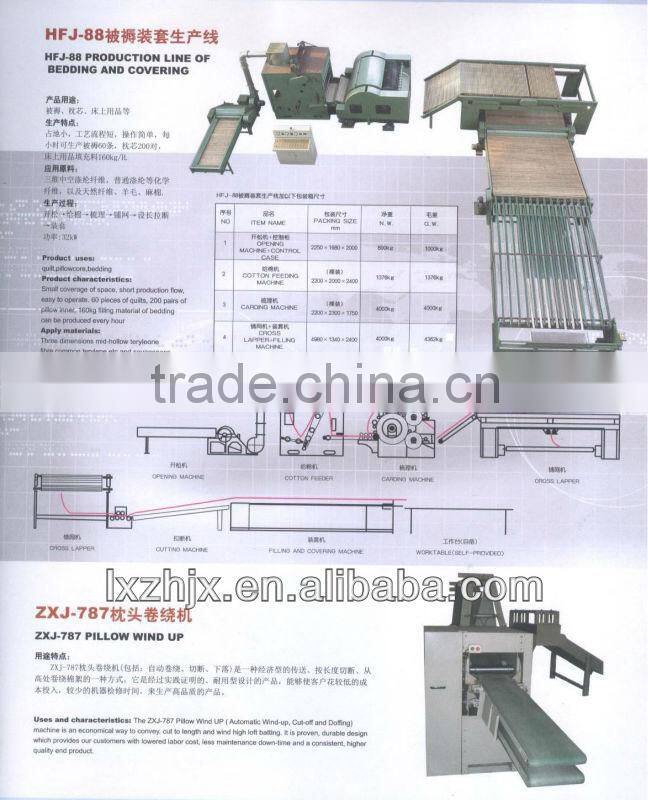 HFJ-240 Automatic making quilt computerized filling and covering machine