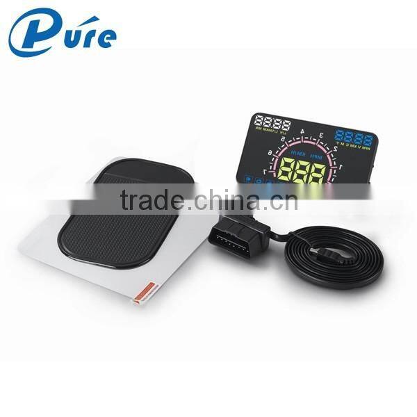 OBD2 and EUOBD HUD E350 Car Head Up Display Multi-function Car HUD with Multi-color Screen Design