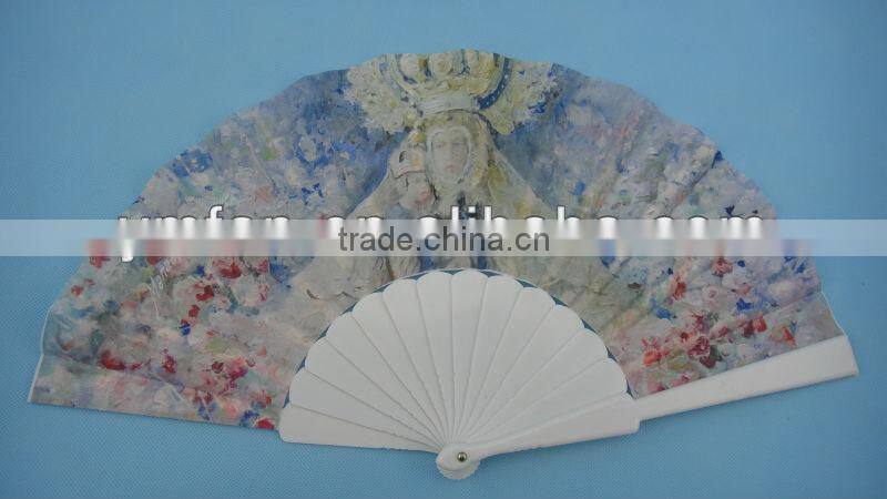 new style advertising plastic with fabric fan