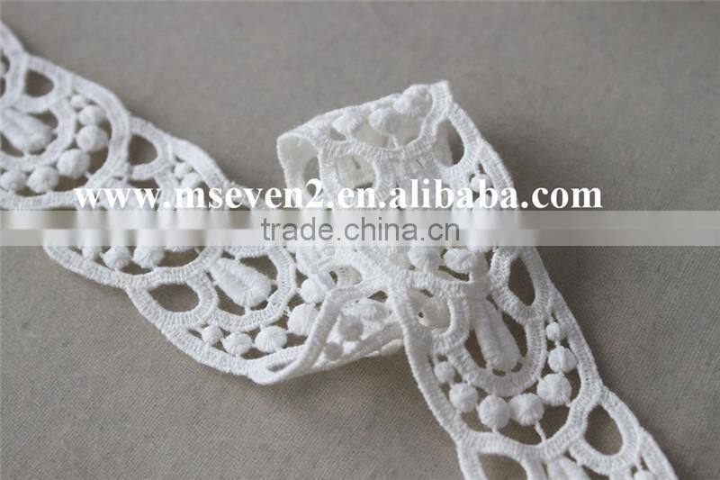 latest fashion design of net embroidery lace trim decorative lace trim lace in 4cm in white for clothing