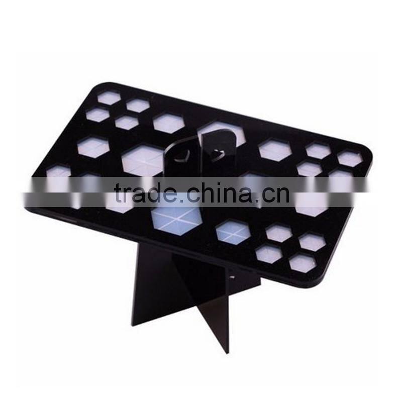 Red/white/black acrylic holder for makeup brush tools portable makeup brush stand
