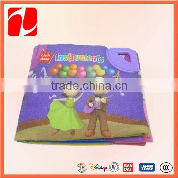 Custom High Quality plush educational toy plush cloth book