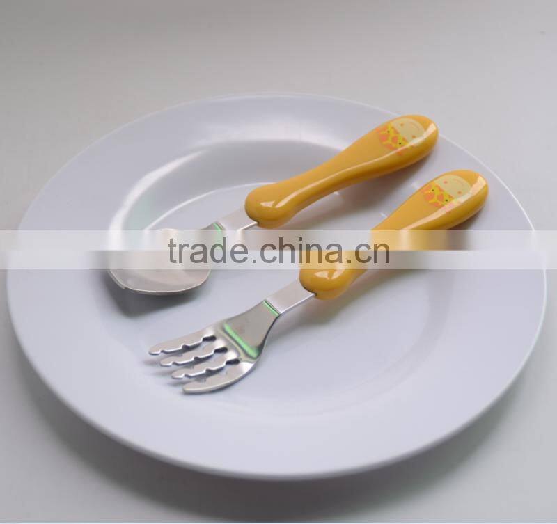 Portable and Hot Sale Kids Cutlery Set with Cute Handle