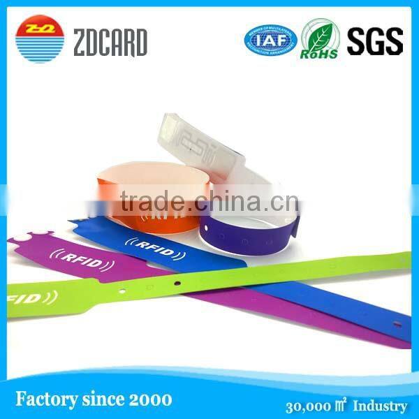 High class cheap price rfid nfc fabric woven bracelet wristband