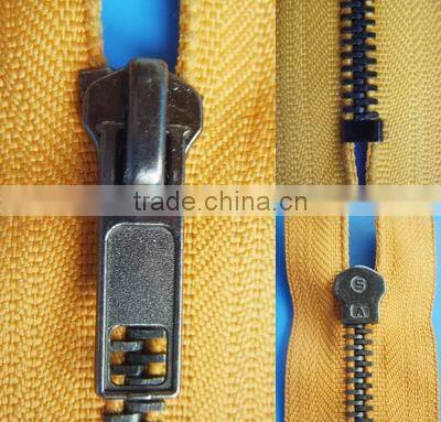 No.5 anti brass zipper close end with cotton tape