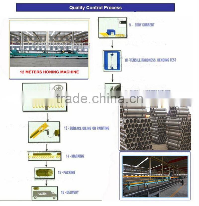 Hydraulic cylinder tube/honed tube/High precision cold draw seamless pipe