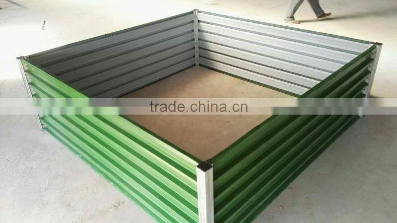 Easy assembly metal garden raised bed