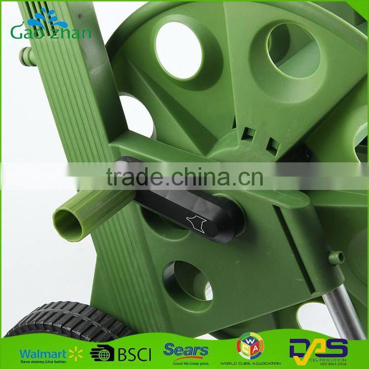 Professional garden supplier easy working hand-push type hose reel cart